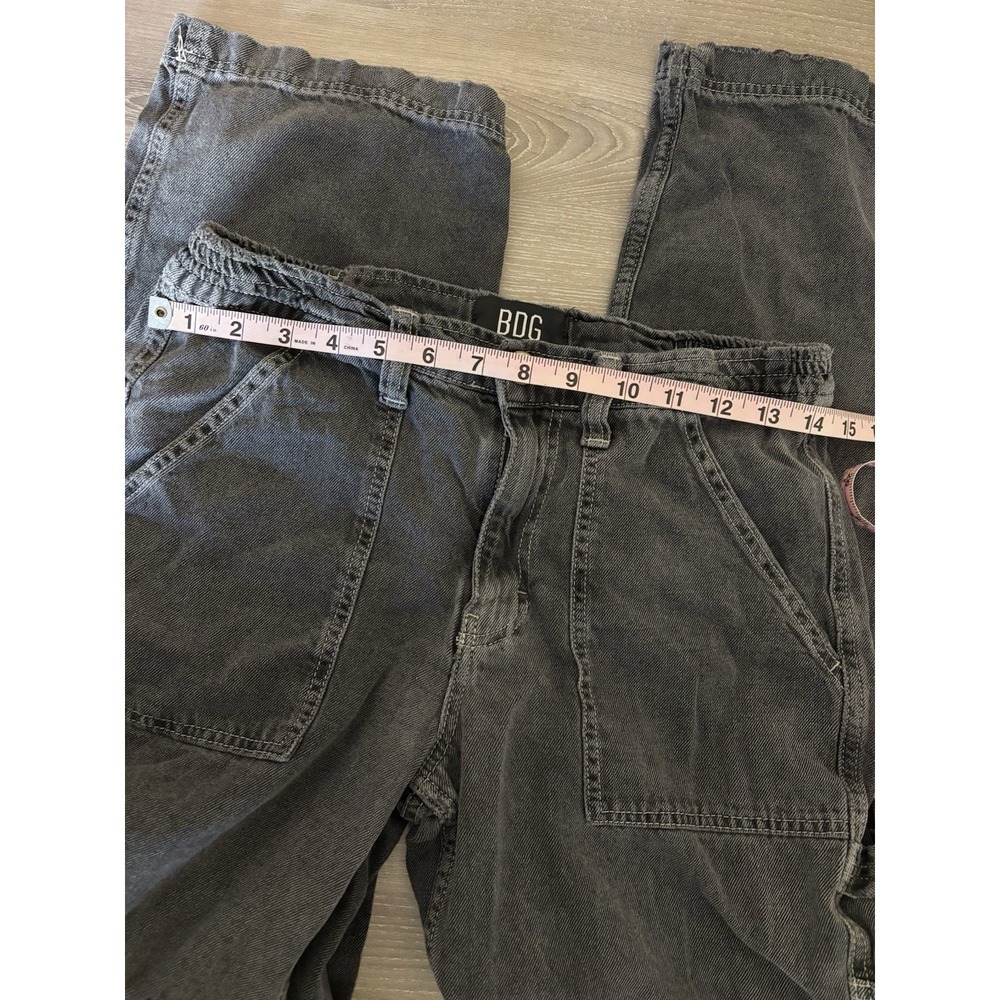 BDG Womens 27x27.5 Baggy Stretch Denim Cargo Pants Wide Leg‎ Streetwear Grunge - Picture 5 of 9